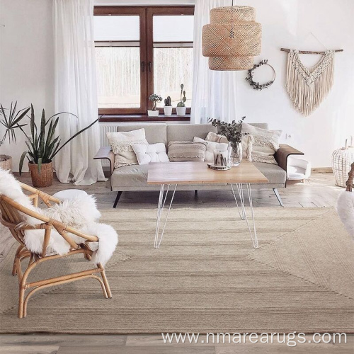 High quality livingroom wool braided woven area rug